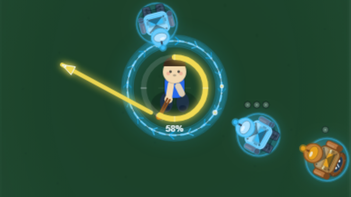 Скриншот игры Sling Shot, созданной в Pocket