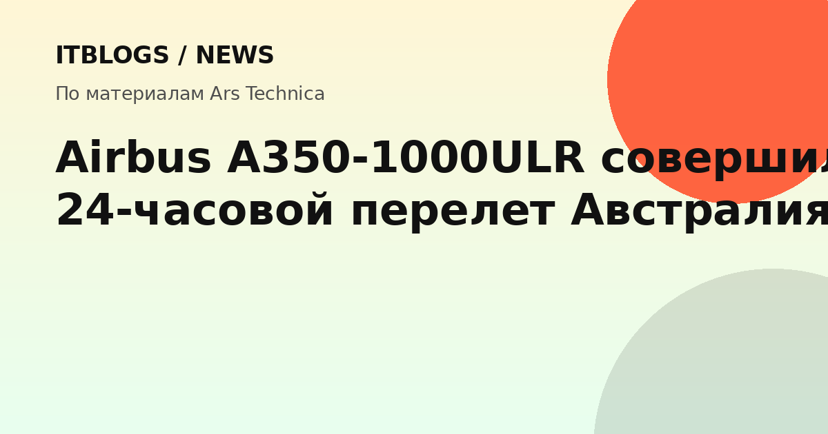 Airbus A350-1000ULR в полете