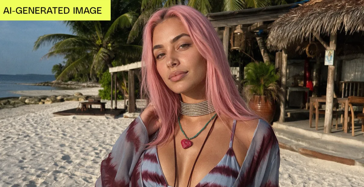 Скриншот Instagram с примером обработки немаркированных AI-профилей