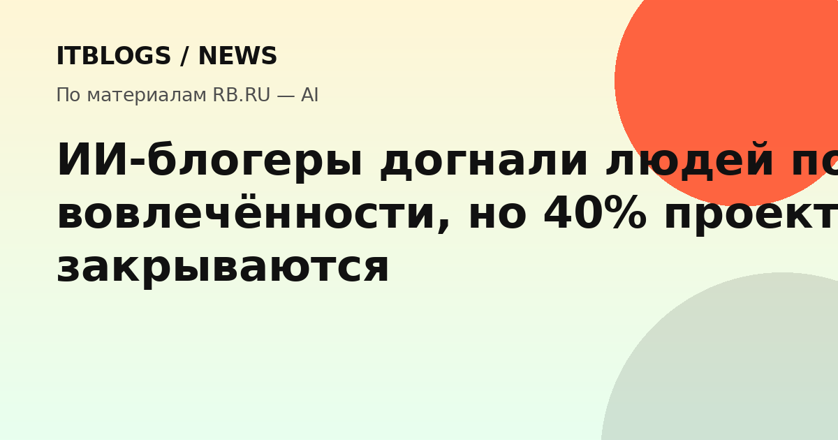 ИИ-блогеры и вовлечённость аудитории