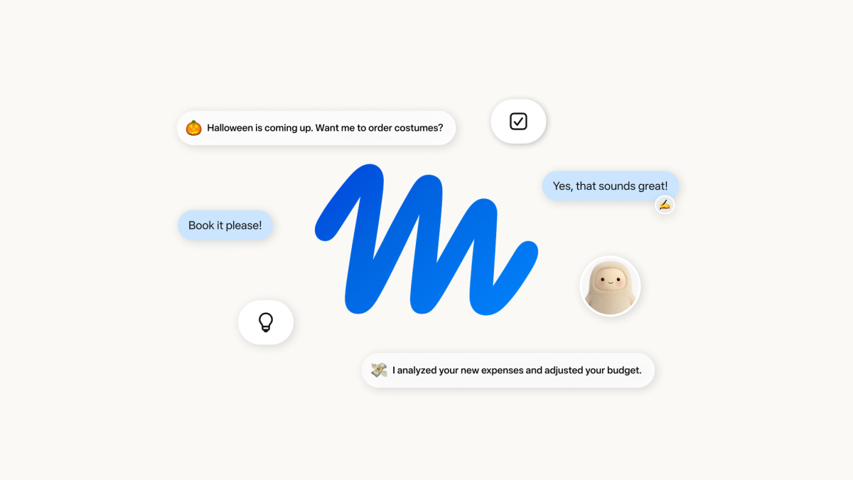 Логотип Meta и интерфейс персонального ИИ-агента Muse