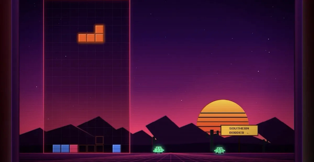 Скриншот страницы с игрой «Build the Wall» на сайте Белого дома
