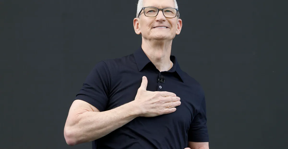 Тим Кук на презентации Apple
