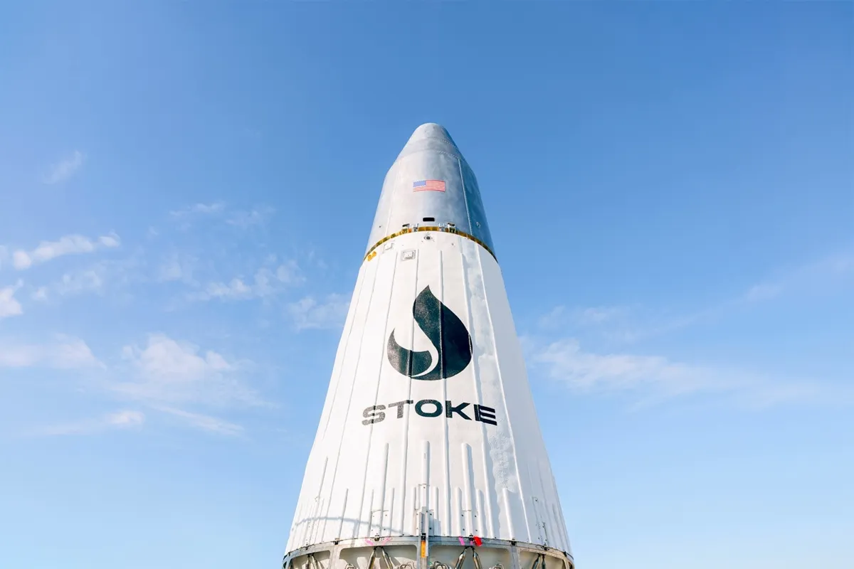 Ракета Stoke Space на стартовой площадке