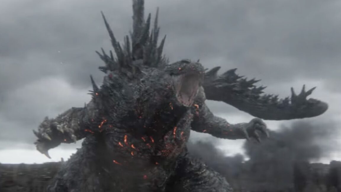 Кадр из IMAX-трейлера фильма «Godzilla Minus Zero» с намёком на появление Кинг Гидоры