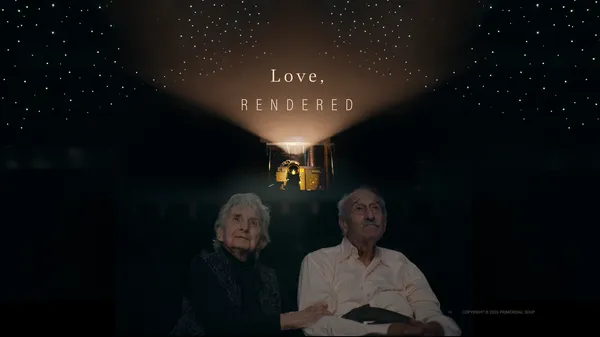 Кадр из документального фильма Love, Rendered с супругами Шац