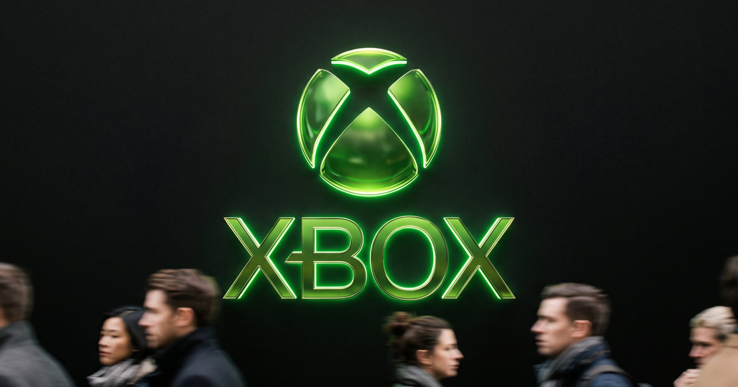 Логотип Xbox на фоне игрового интерфейса