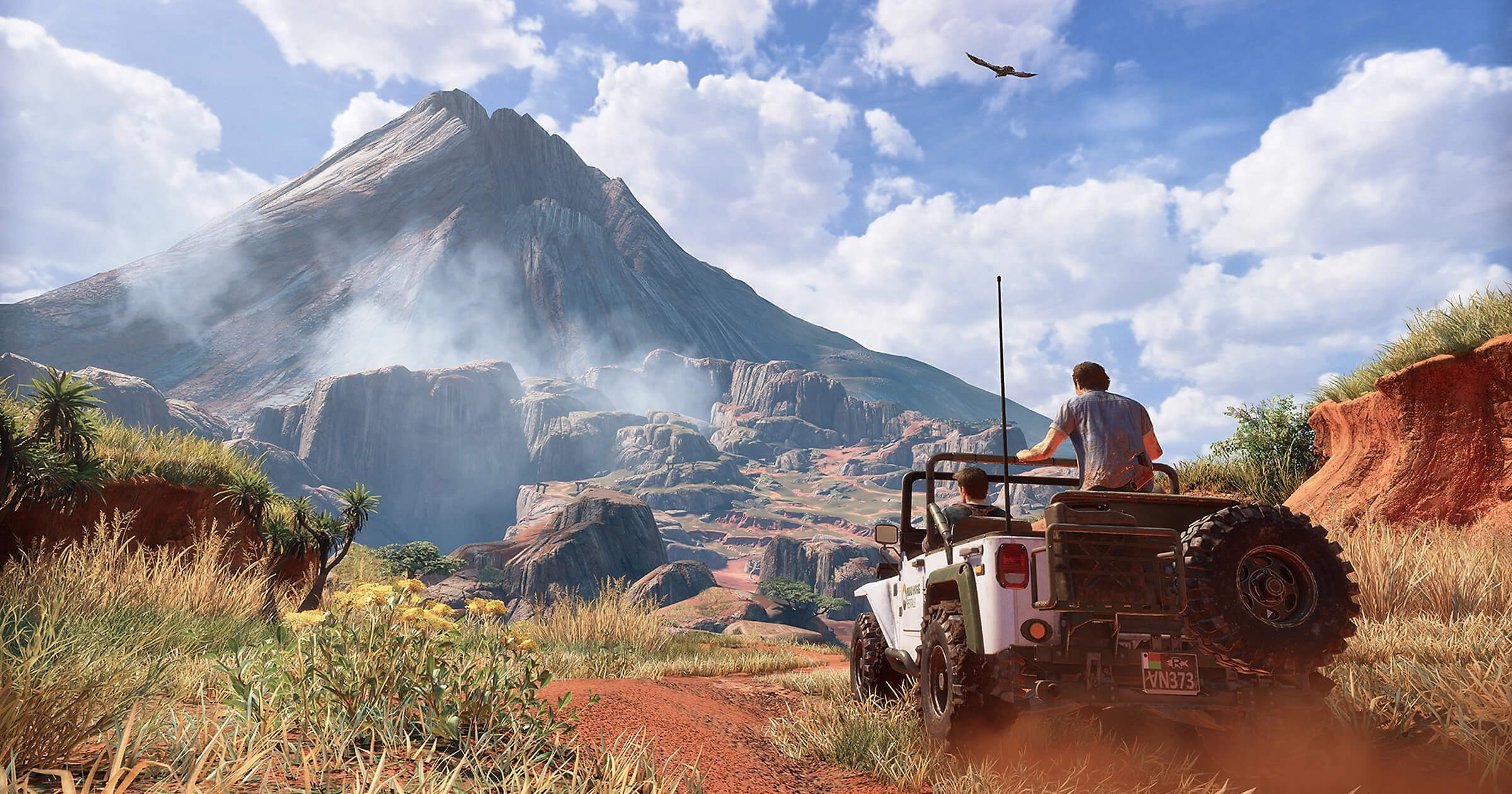 Логотип студии Naughty Dog и символика серии Uncharted