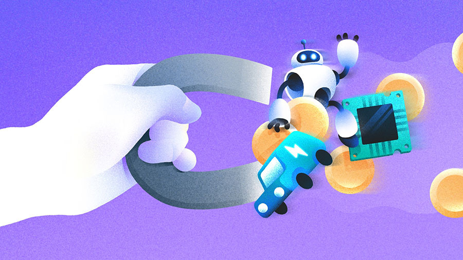 Иллюстрация к новости о серийных приобретениях AI-стартапов по данным Crunchbase