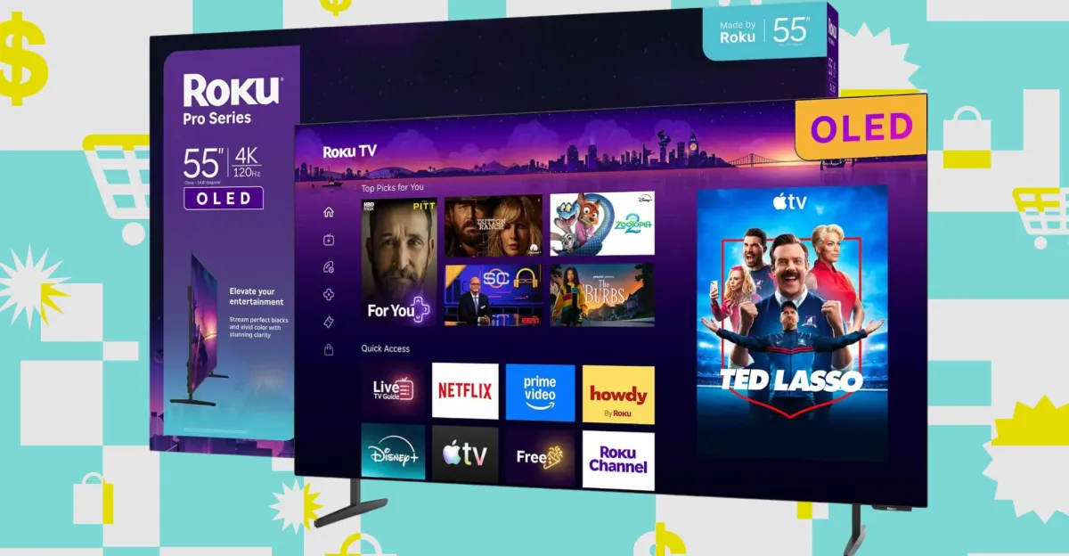OLED-телевизор Roku Pro Series на подставке